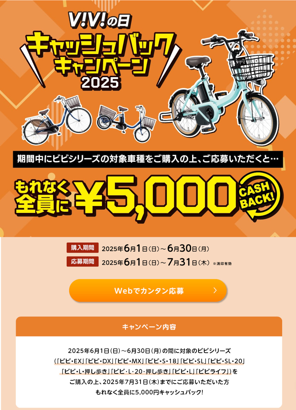 ViViの日 キャッシュバックキャンペーン 2025 開催中！